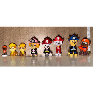 PAW Patrol Figure Lot of 8 Marshall Chase Skye Rubble Zuma Mini Action Toys Pups